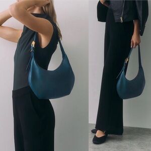 NWT Cuyana Celestia Shoulder Bag in Jade Smooth Leather